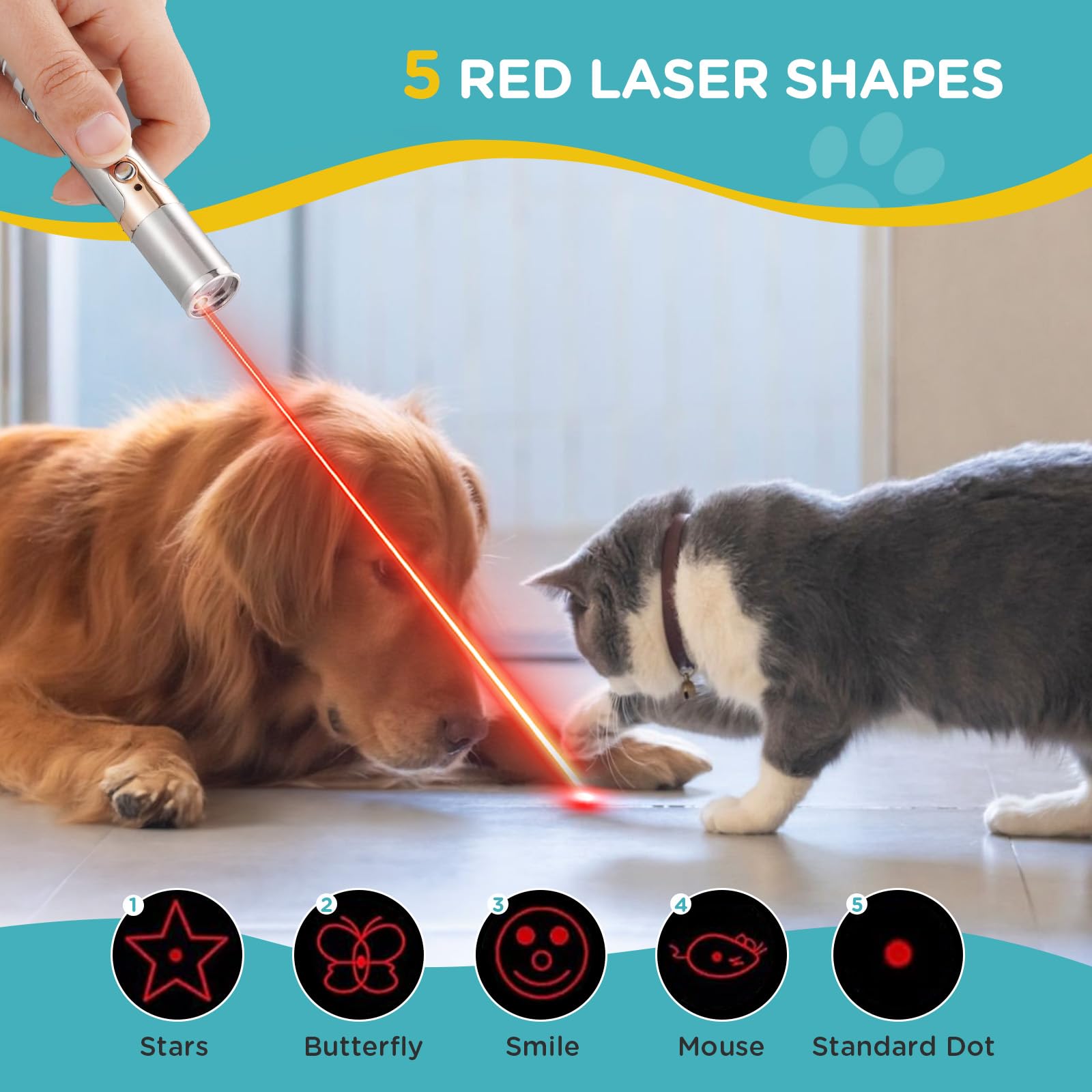 Jouet Koackl pour chat avec lumière violet, stimule l’attention et le jeu intérieur.