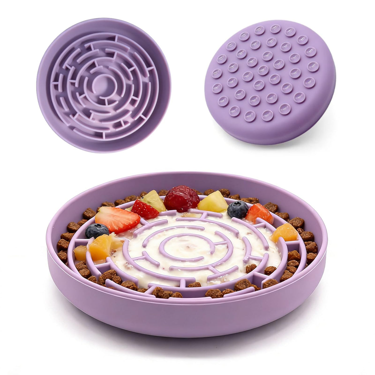 KOAIDOLMO bol lent en silicone avec ventouses, idéal pour ralentir l’alimentation.