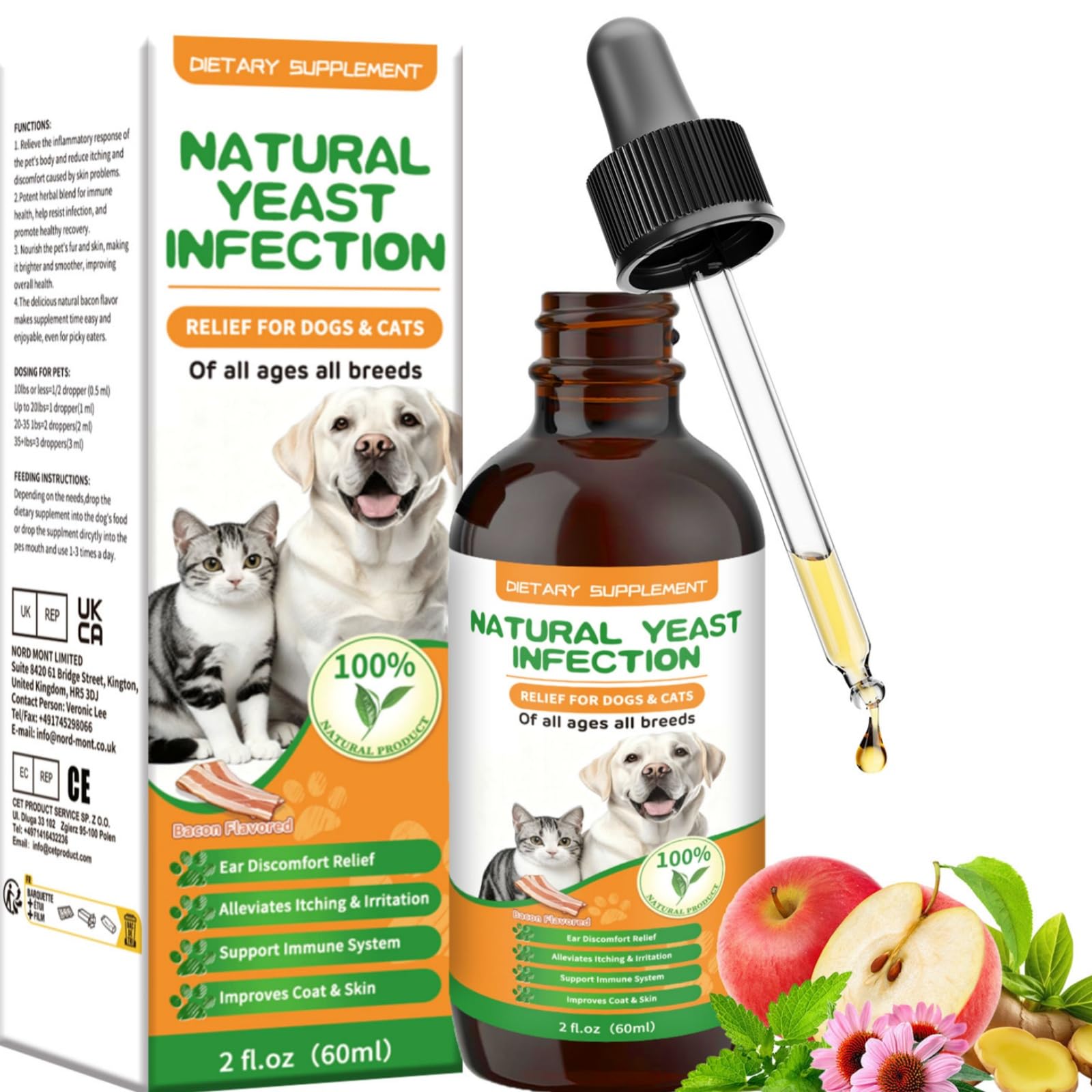 KODASNY gouttes – flacon visible illustrant le traitement naturel des infections.