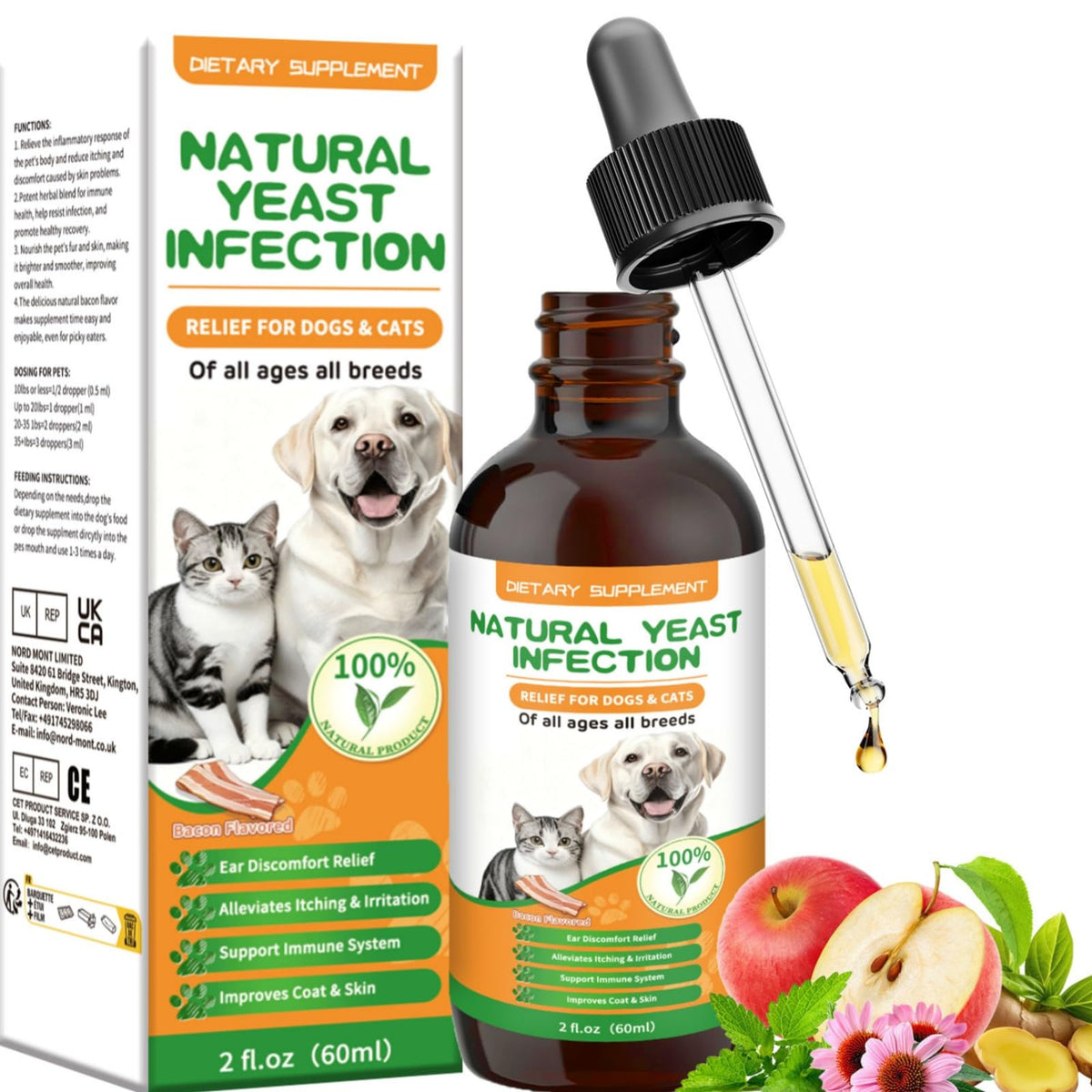 KODASNY gouttes – flacon visible illustrant le traitement naturel des infections.