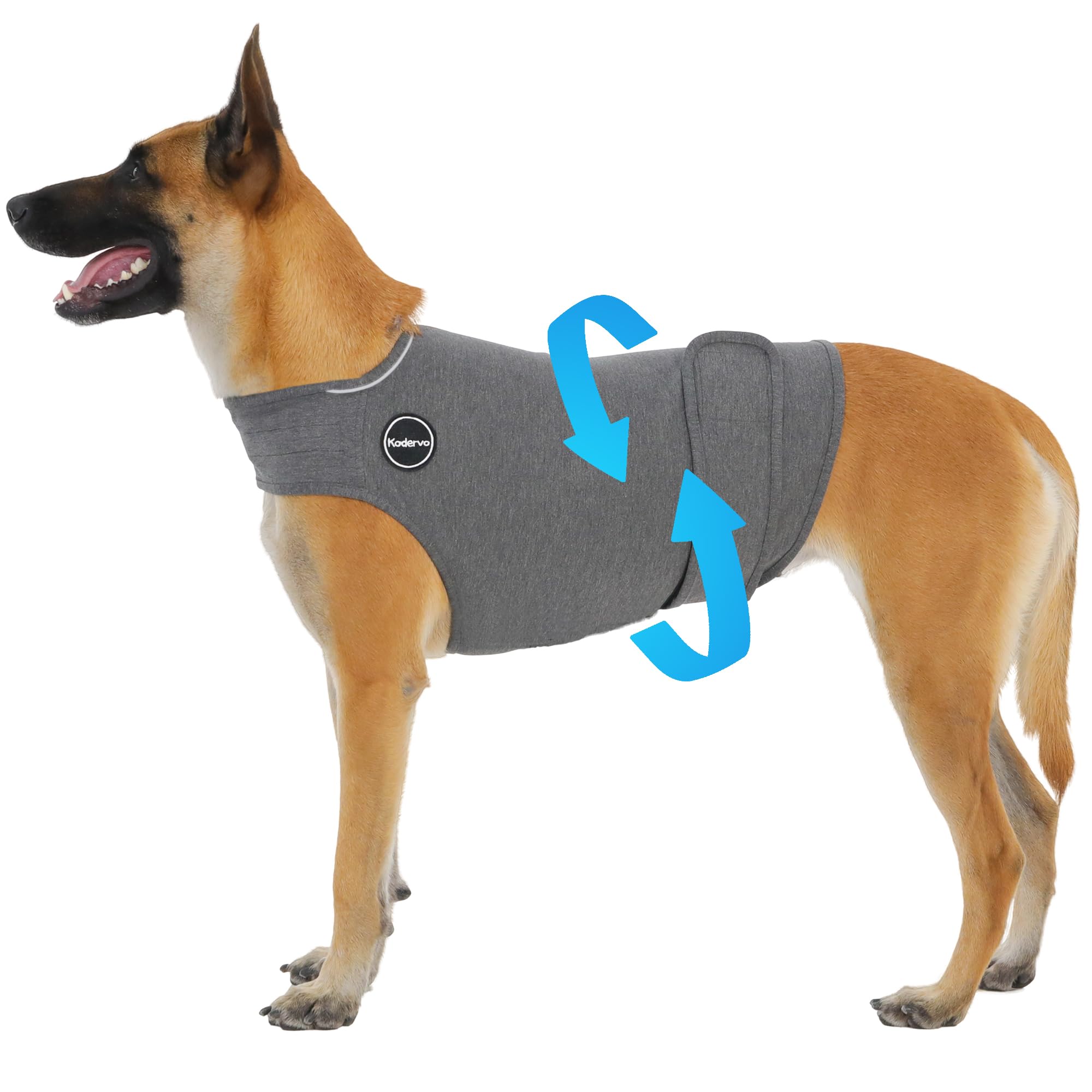 Kodervo veste anti-anxiété chien — vue avant, sensation apaisante.