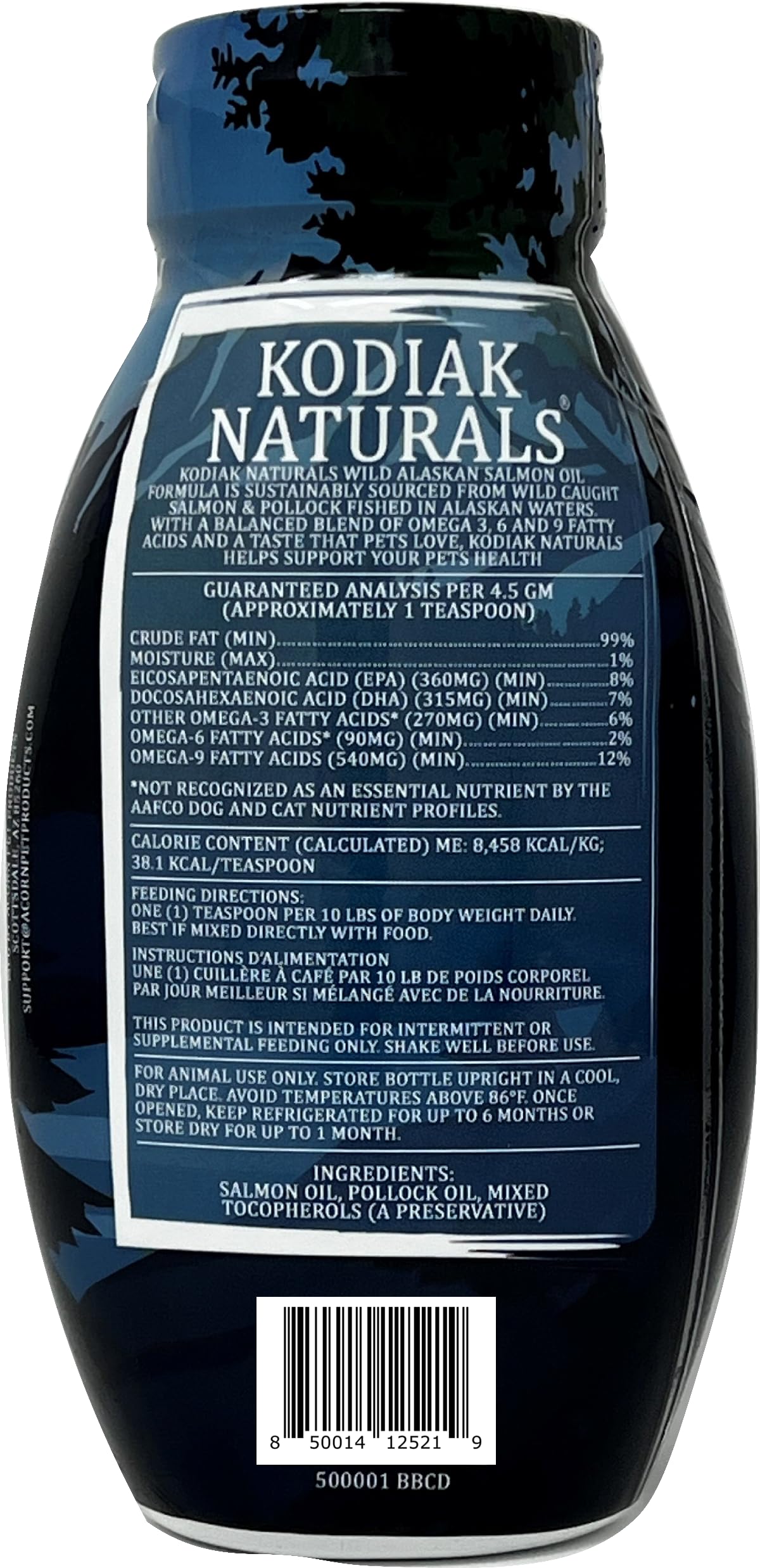 KODIAK NATURALS flacon refermable et pratique à ranger
