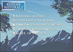 Kodiak Naturals huile saumon sauvage – pelage éclatant grâce aux oméga nourrissants.