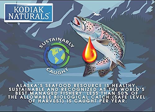 Kodiak Naturals huile saumon sauvage – versement fluide dans l’alimentation.