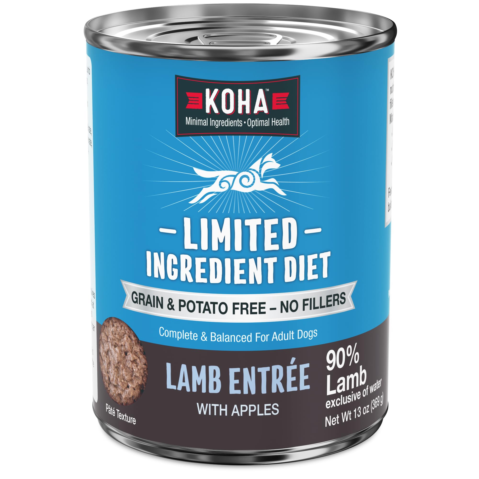 KOHA Agneau Entree Chien – boîte 12, repas humide pratique pour chiens.