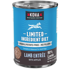 KOHA Agneau Entree Chien – boîte 12, repas humide pratique pour chiens.