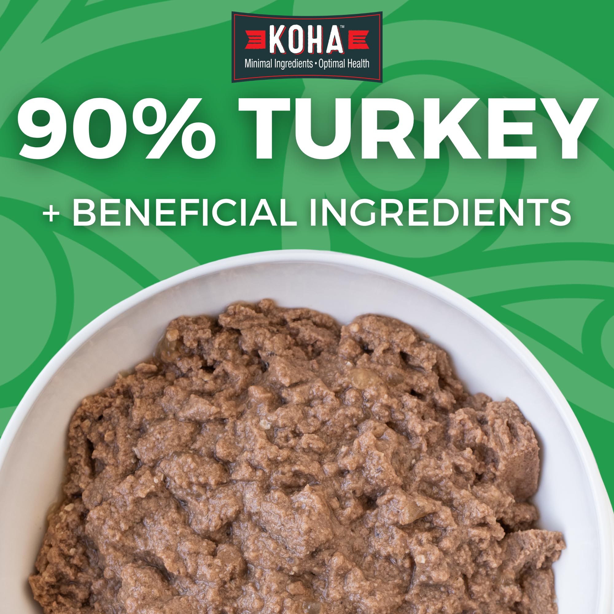 KOHA dinde entrée chien, texture viande visible, aide à un repas digeste et simple.