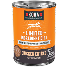 KOHA entrée-limite-ingredient-chien-pate, pâté appétent pour chiens sensibles.