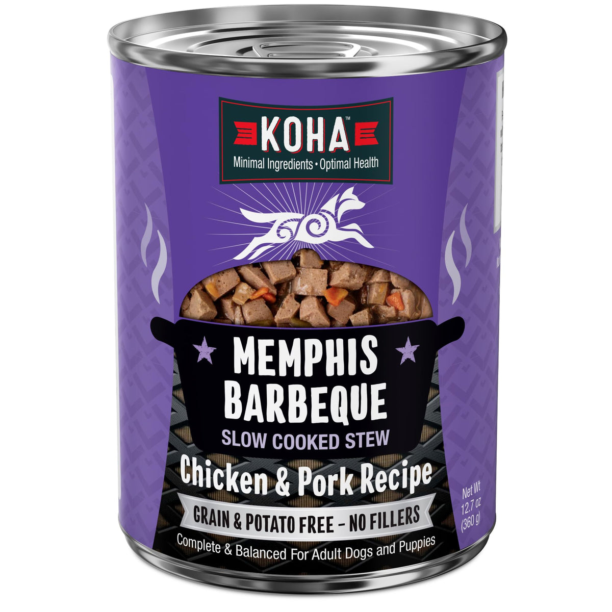 KOHA Memphis Barbecue ragout poulet-porc, repas riche en protéines.