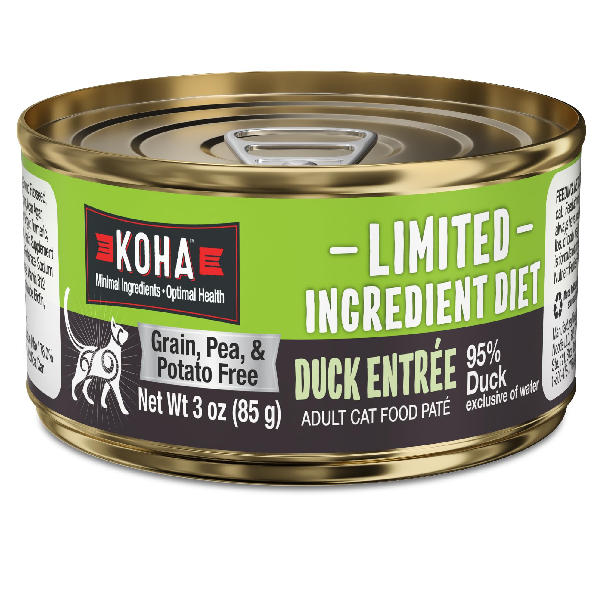 KOHA Pâté canard chat – emballage clair et appétissant.
