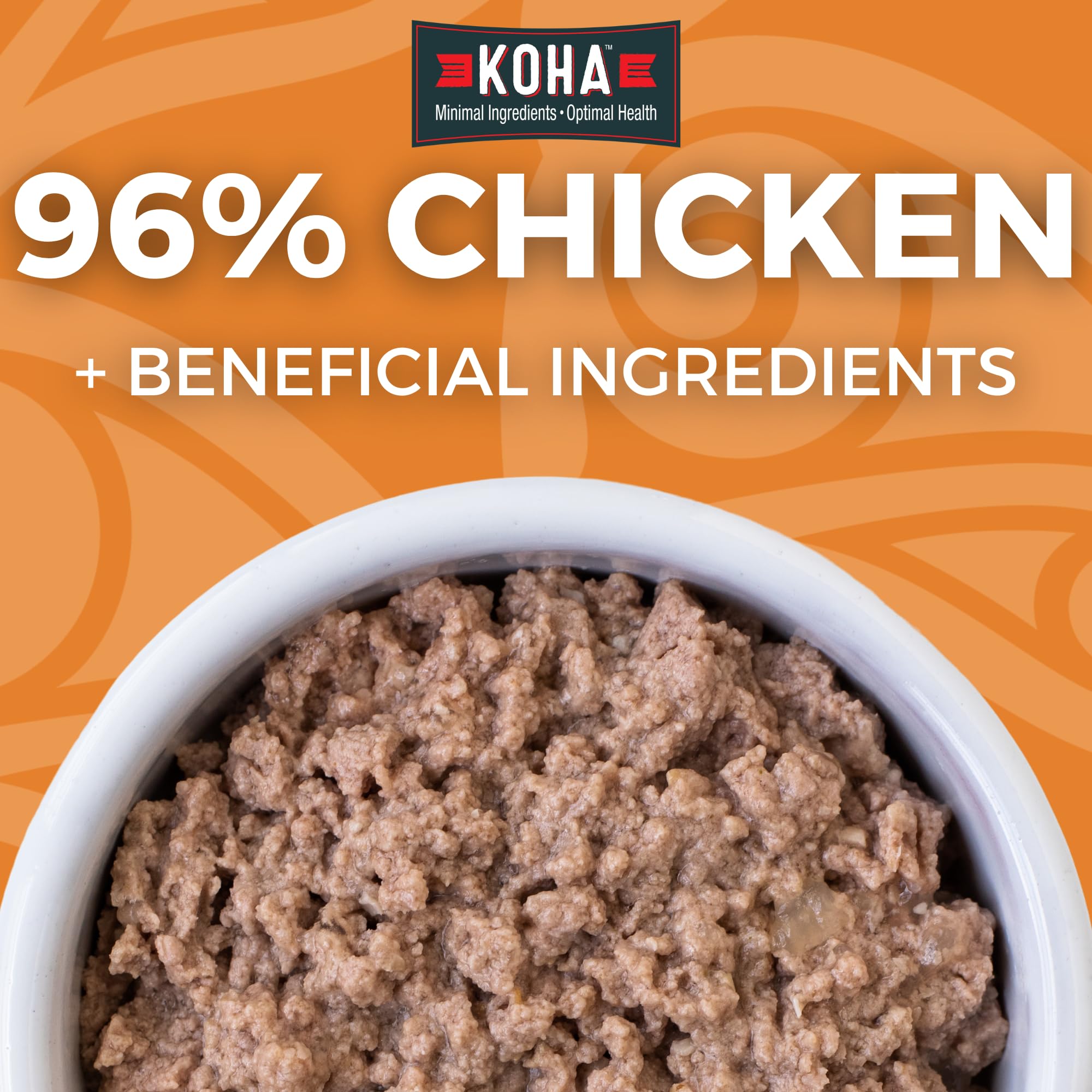 KOHA pâté chat poulet: ingrédients limités, formule simple pour estomacs sensibles.