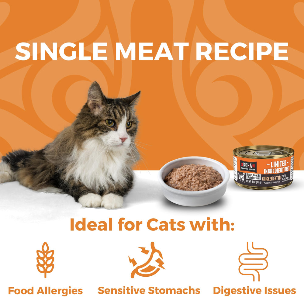 KOHA pâté chat poulet: protéine unique pour une digestion plus douce.