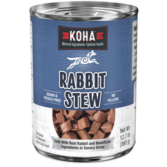 Koha ragout lapin ingrédients minimaux: présentation des ingrédients sans céréales.
