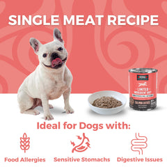 KOHA saumon entrée pate servie chien, repas satisfaisant pour chien.