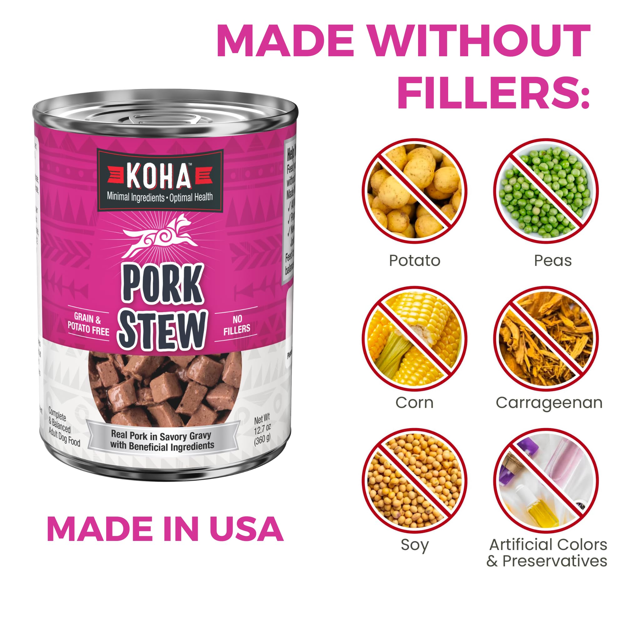 KOHA texture humide et hydratation naturelle des repas canins.