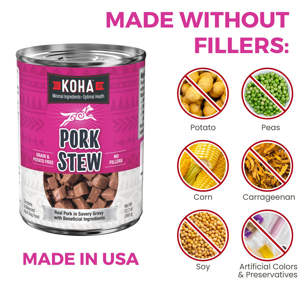 KOHA texture humide et hydratation naturelle des repas canins.