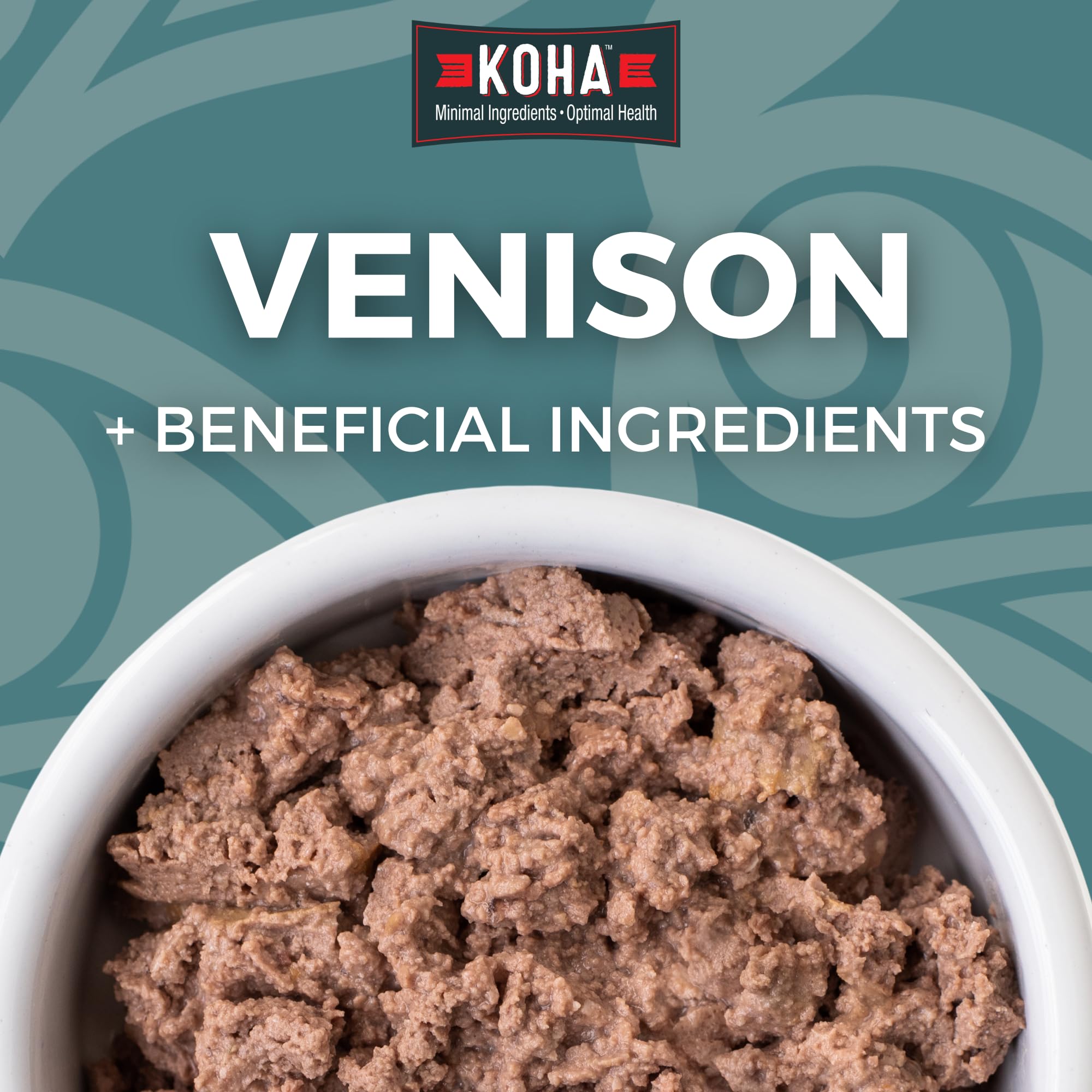 KOHA Venison Entrée, texture pâté, facile à digérer pour estomacs sensibles.