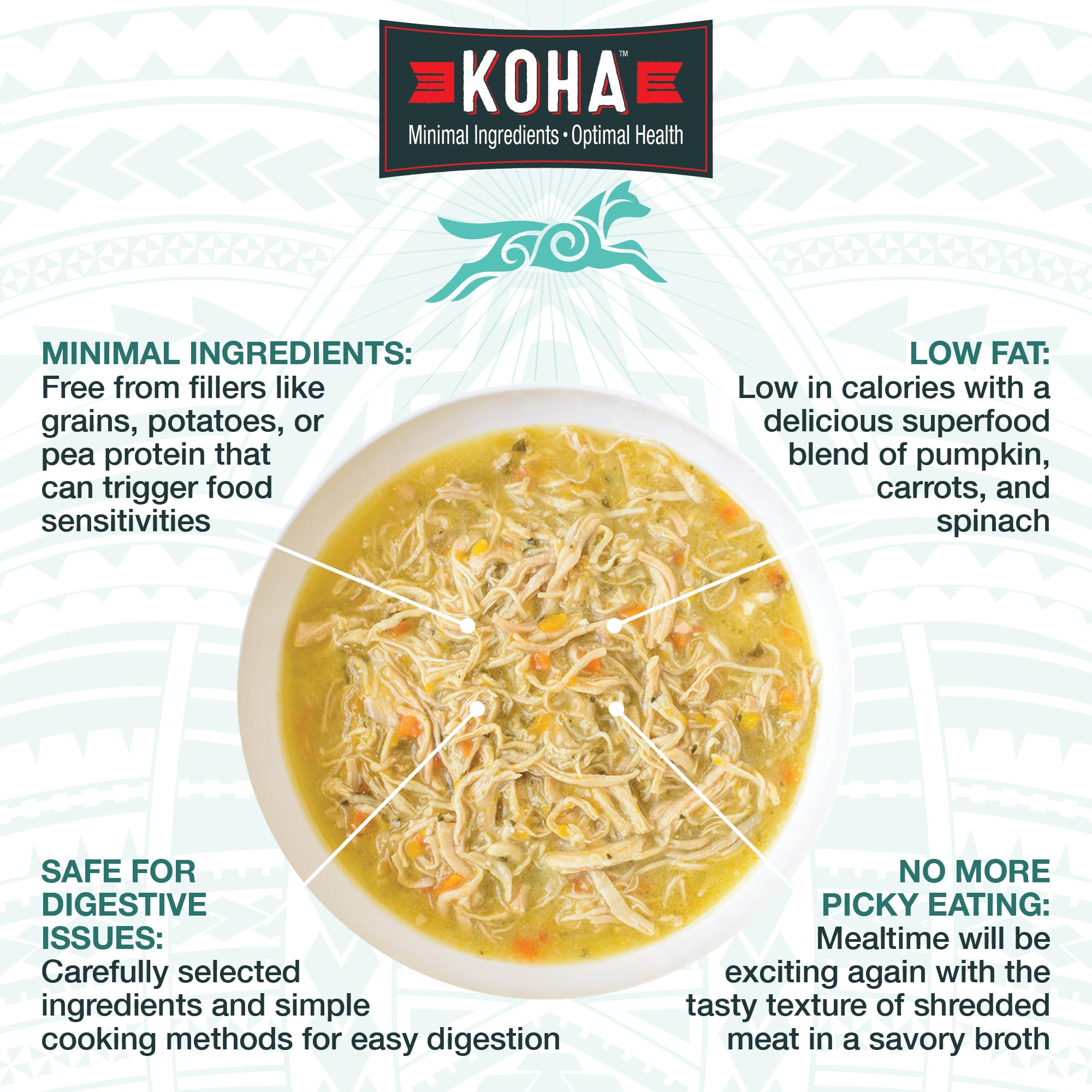KOHA Pure Shreds canard : morceaux fins en bouillon aromatique pour varier les repas.