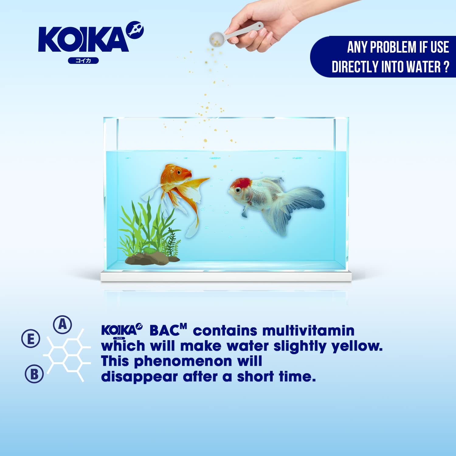 KOIKA BACM: dosage simple et pratique pour l’aquarium.