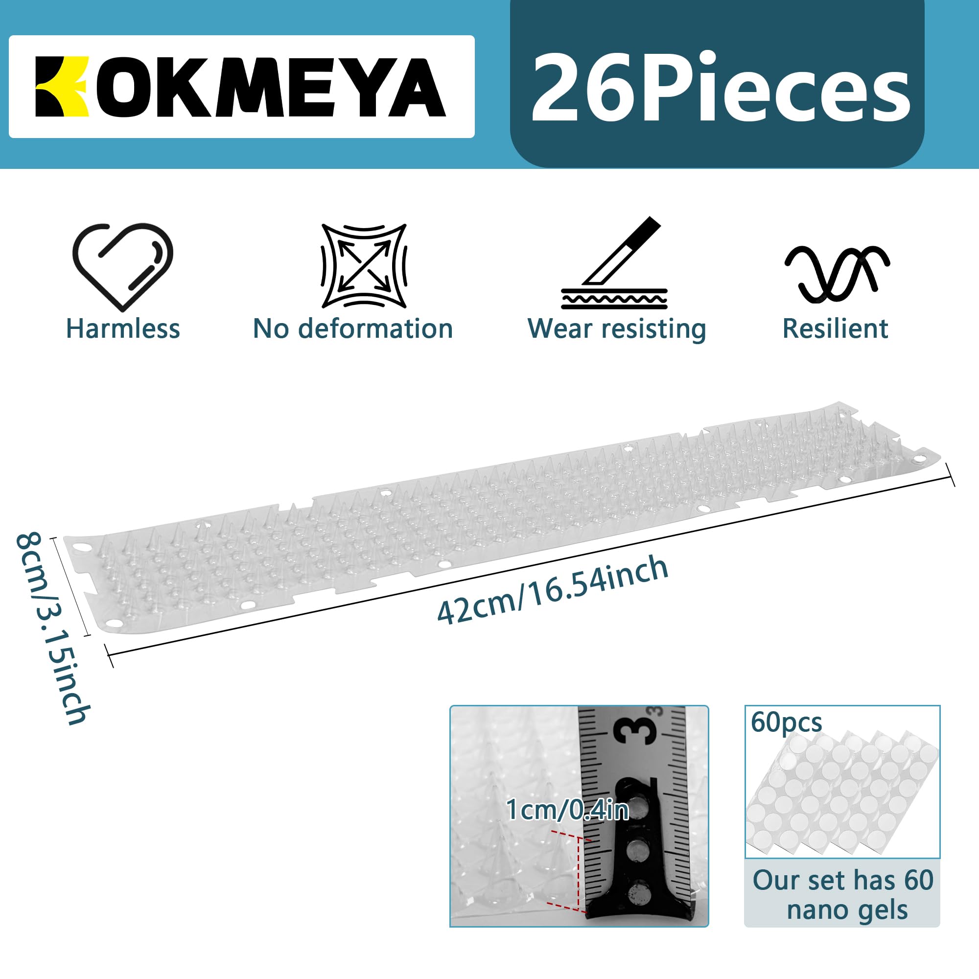 KOKMEYA tapis deterrent chat canape interieur évite les sauts