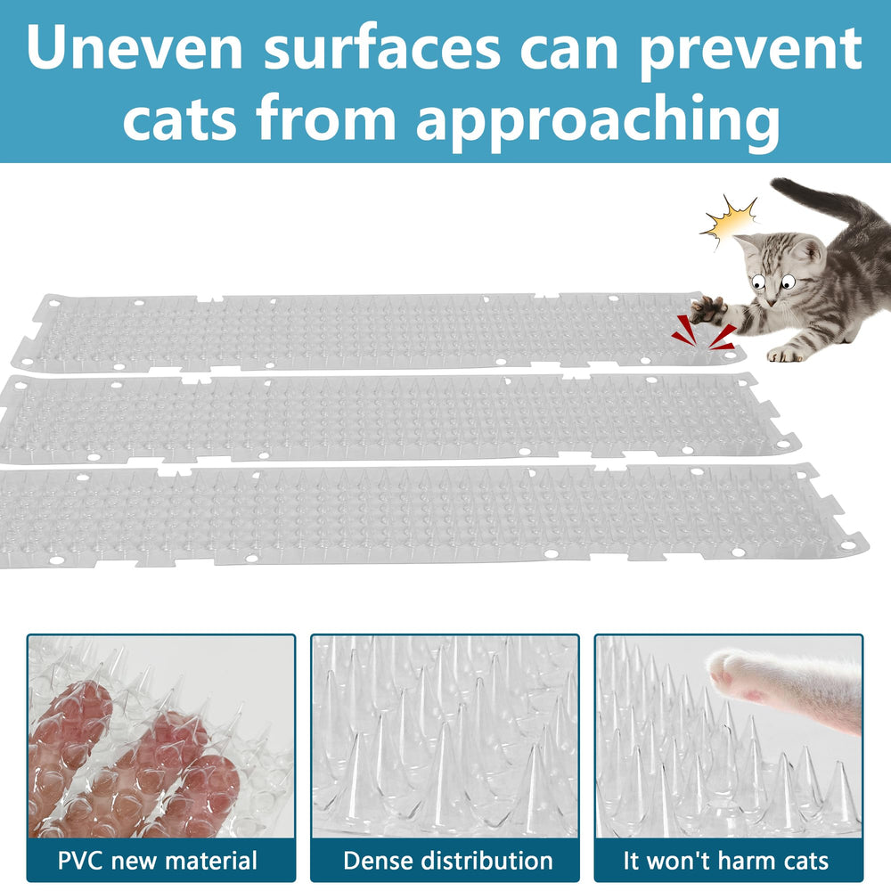 KOKMEYA tapis deterrent chat ensemble 3,3x16,7 pouces protégeant vos plantes