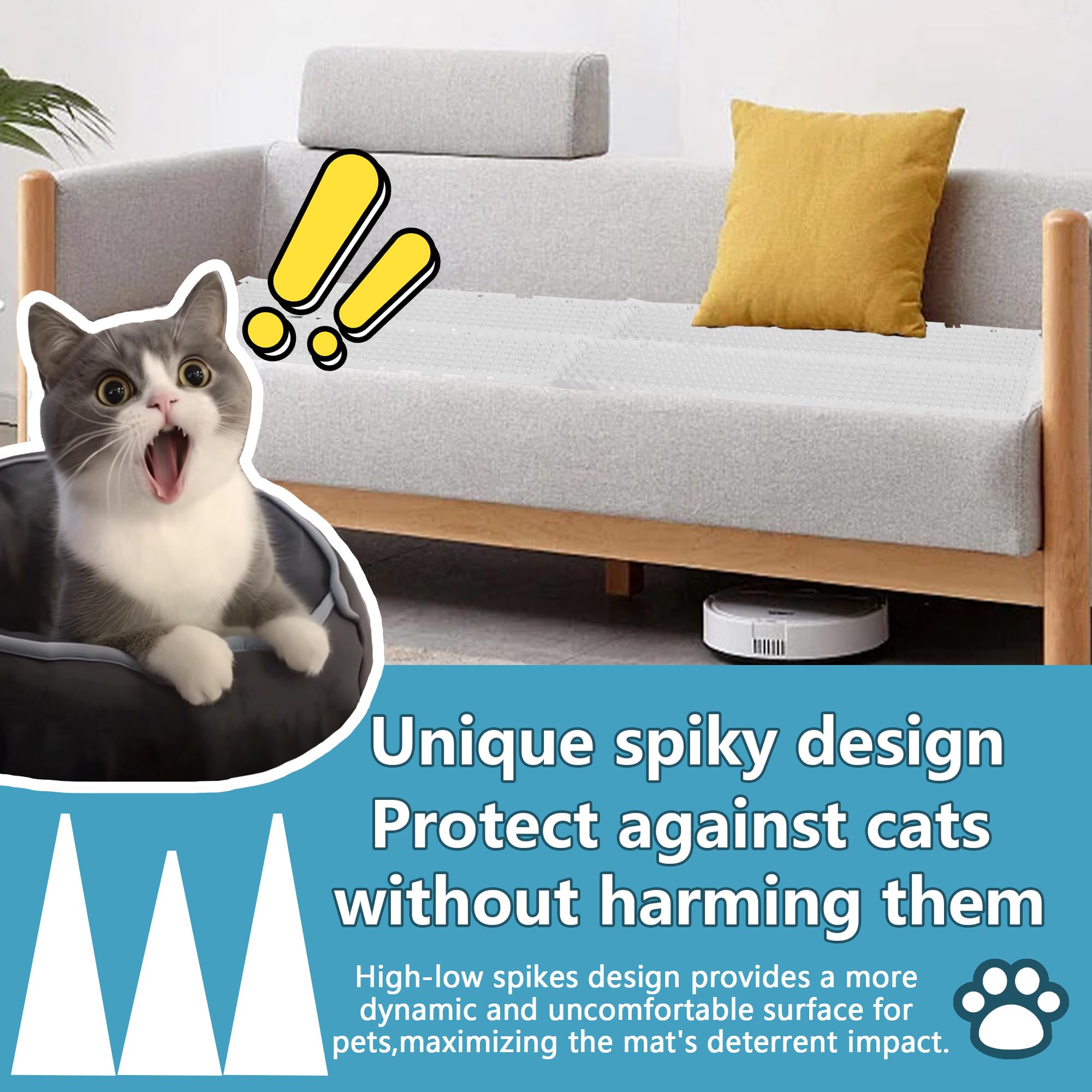 KOKMEYA tapis deterrent chat jardin exterieur délimite l'espace extérieur
