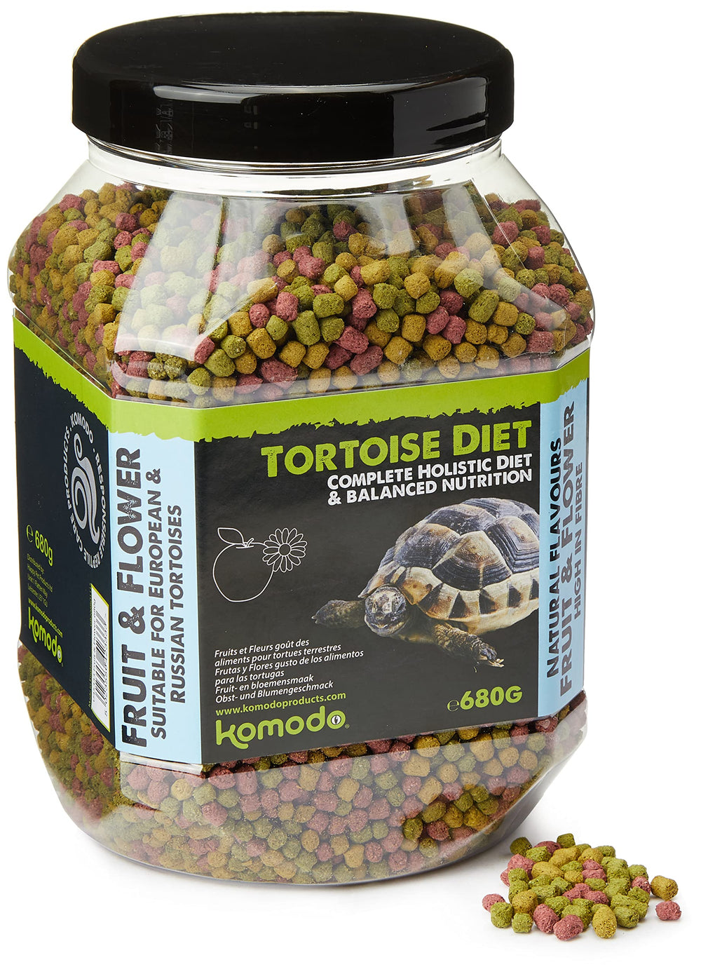 Emballage Komodo Diet Tortue Fruits et Fleurs 680 g prêt à l'emploi