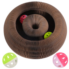 KONOATOR orgue-chat-grattoir pliable, design interactif pour divertir et stimuler votre chat à domicile.