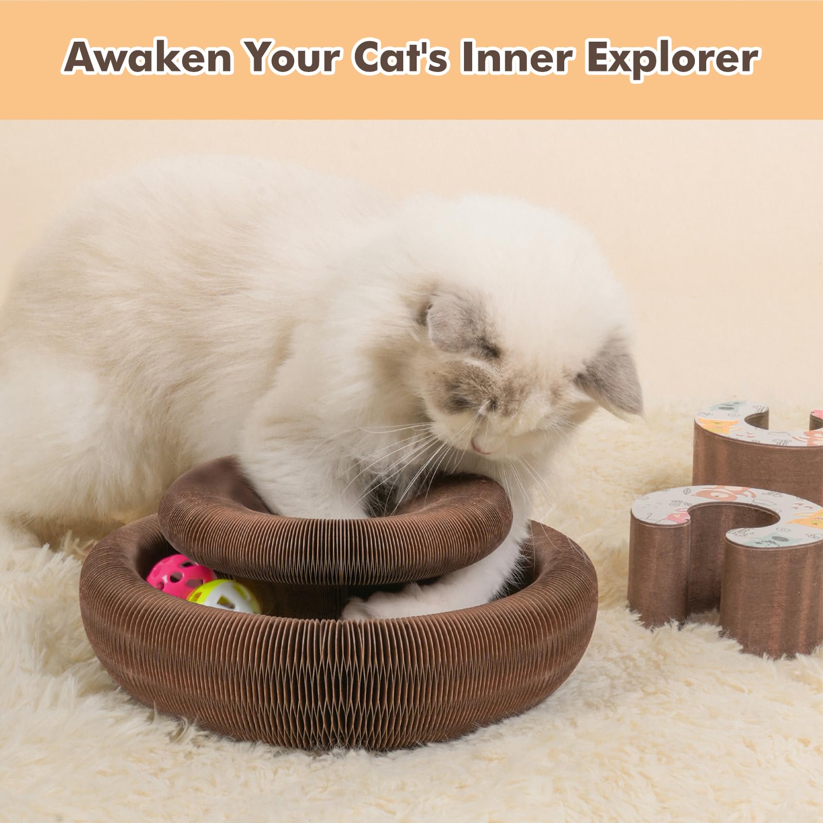KONOATOR orgue-chat-grattoir-pour-repos, espace repos confortable intégré.