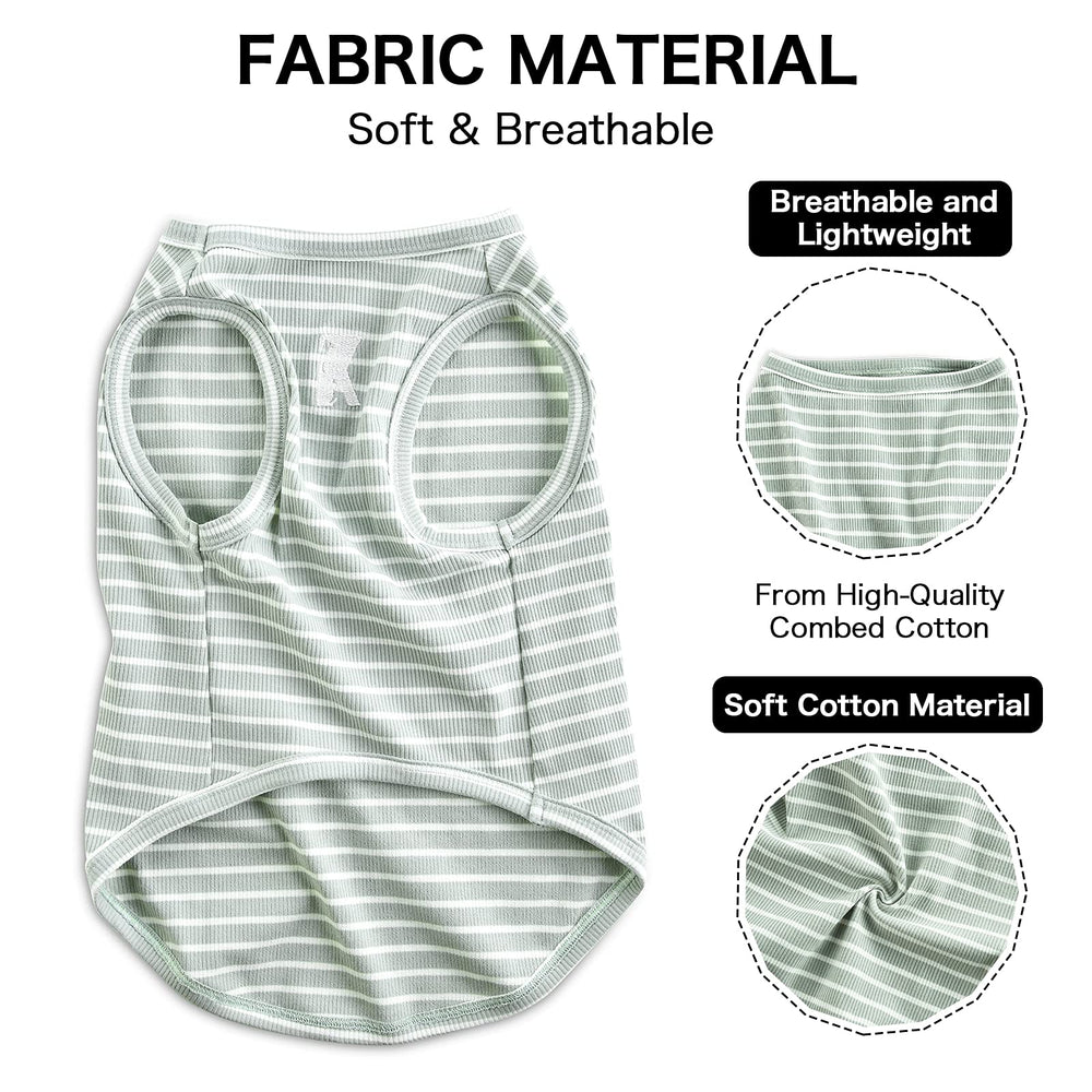 Maillot Koneseve pour chien avec empiècement vert, protection légère et confortable.