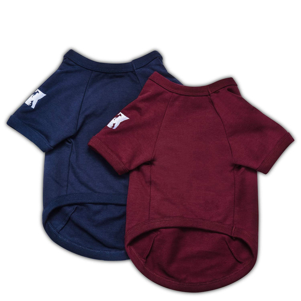 T-shirt Koneseve pour chien en coton doux bleu, confort quotidien