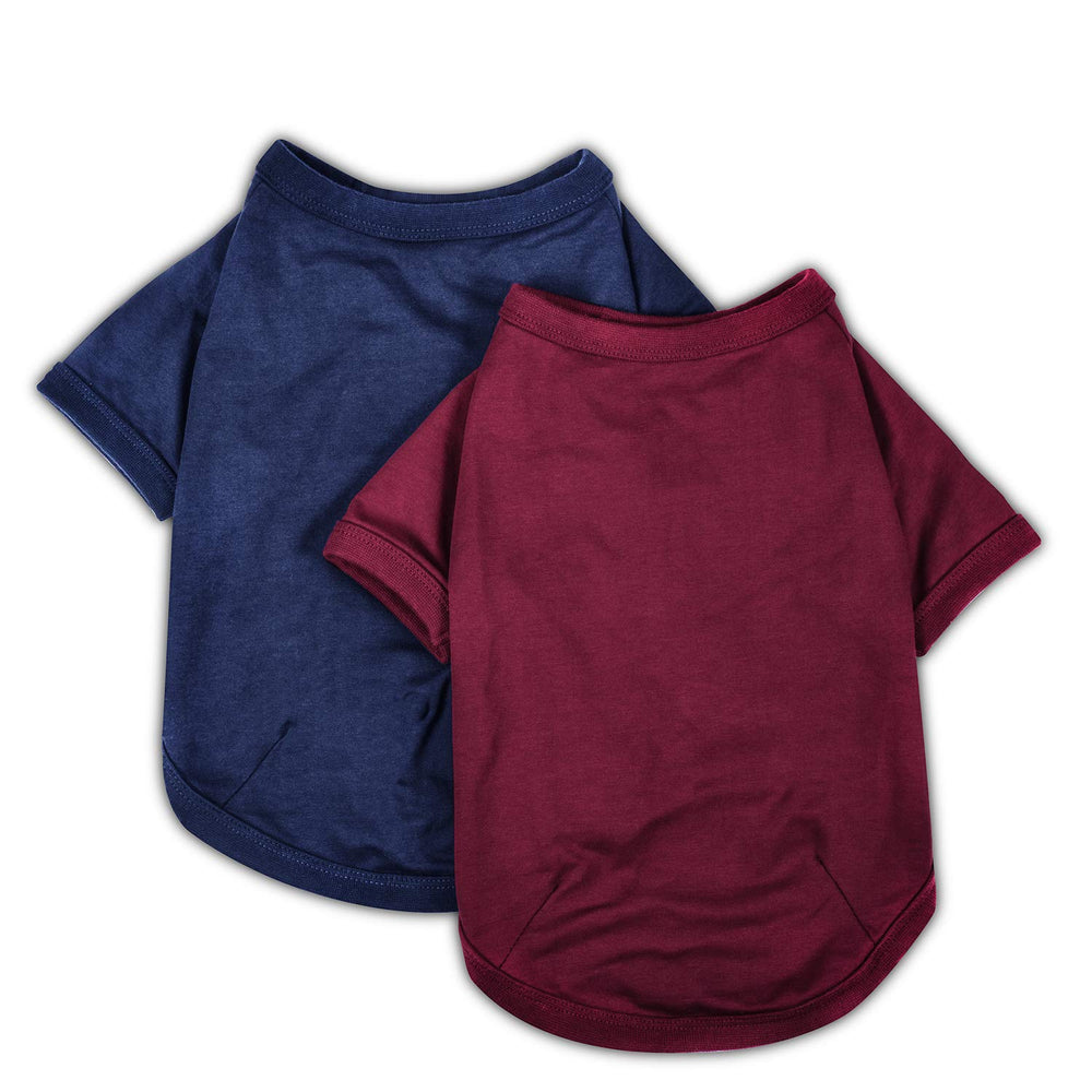 T-shirt Koneseve pour chien en coton doux rouge, style pratique
