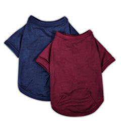 T-shirt Koneseve pour chien en coton doux rouge, style pratique