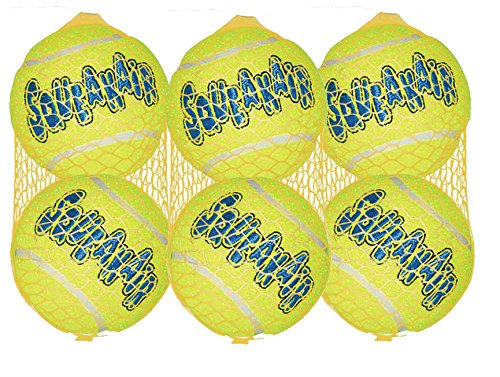 Balles Air Dog KONG pour chien, balle de tennis robuste facilitant le jeu extérieur.