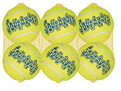 Balles Air Dog KONG pour chien, balle de tennis robuste facilitant le jeu extérieur.