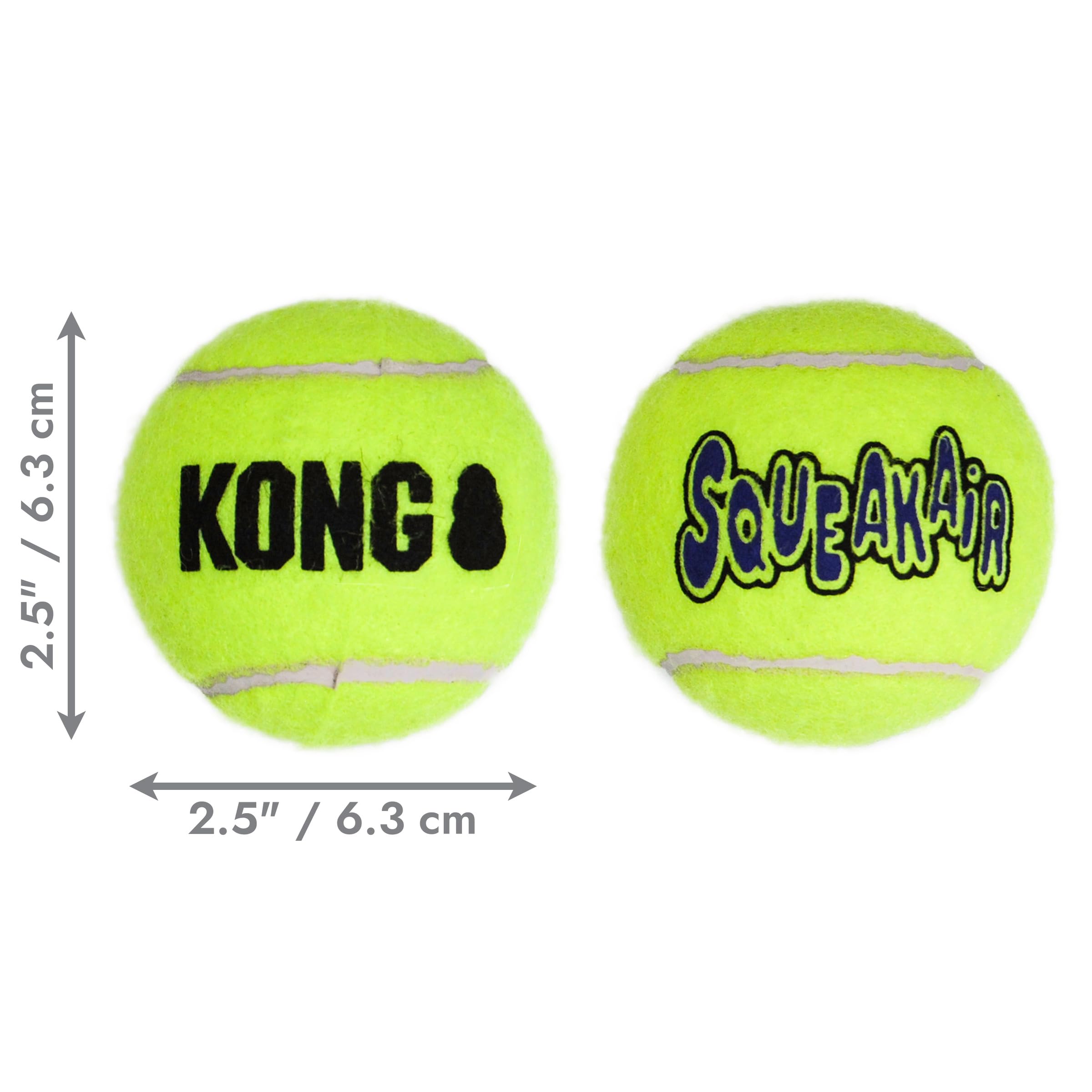 Balle durable KONG SqueakAir conçue pour sessions extérieures prolongées