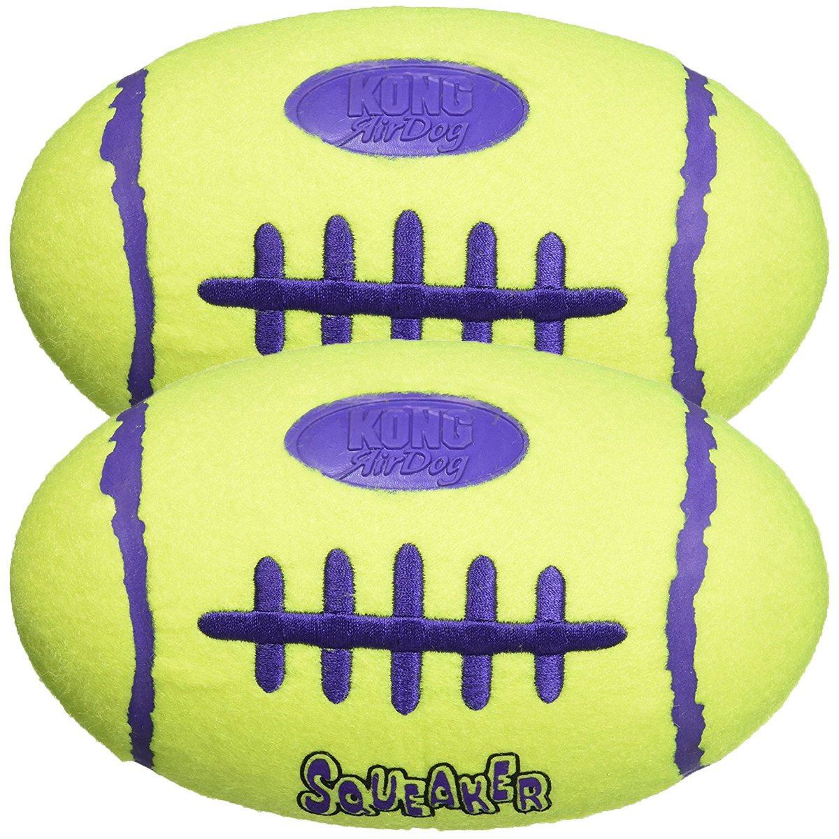 KONG balle-football vert, jouet sonore pour jeu actif.
