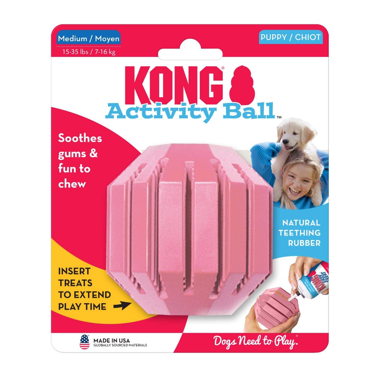 KONG Balle offrant une prise en main douce et sécurisée