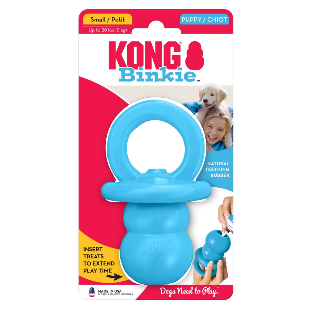 KONG Binkie robuste résiste à la mastication quotidienne.