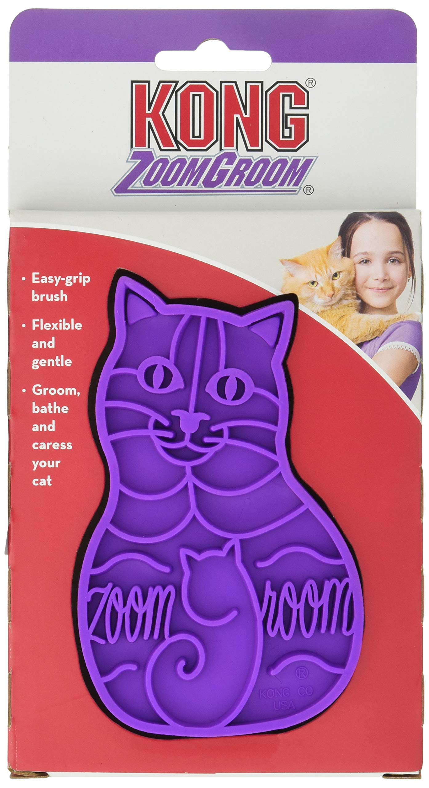 Design mignon KONG – brosse caoutchouc adaptée aux petits animaux.