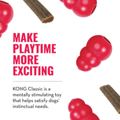 KONG Classique rouge avec rebond imprévisible pour des sessions actives.