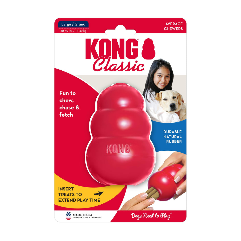 KONG Classic stimulation-mentale: encourage l’activité cérébrale lors des jeux.