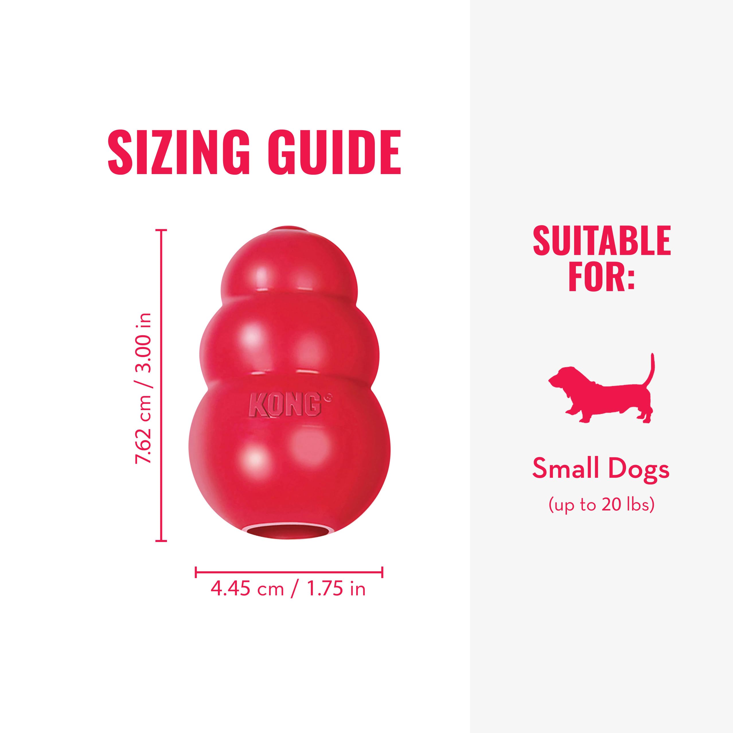 KONG Classic: usage quotidien interactif pour chien curieux.