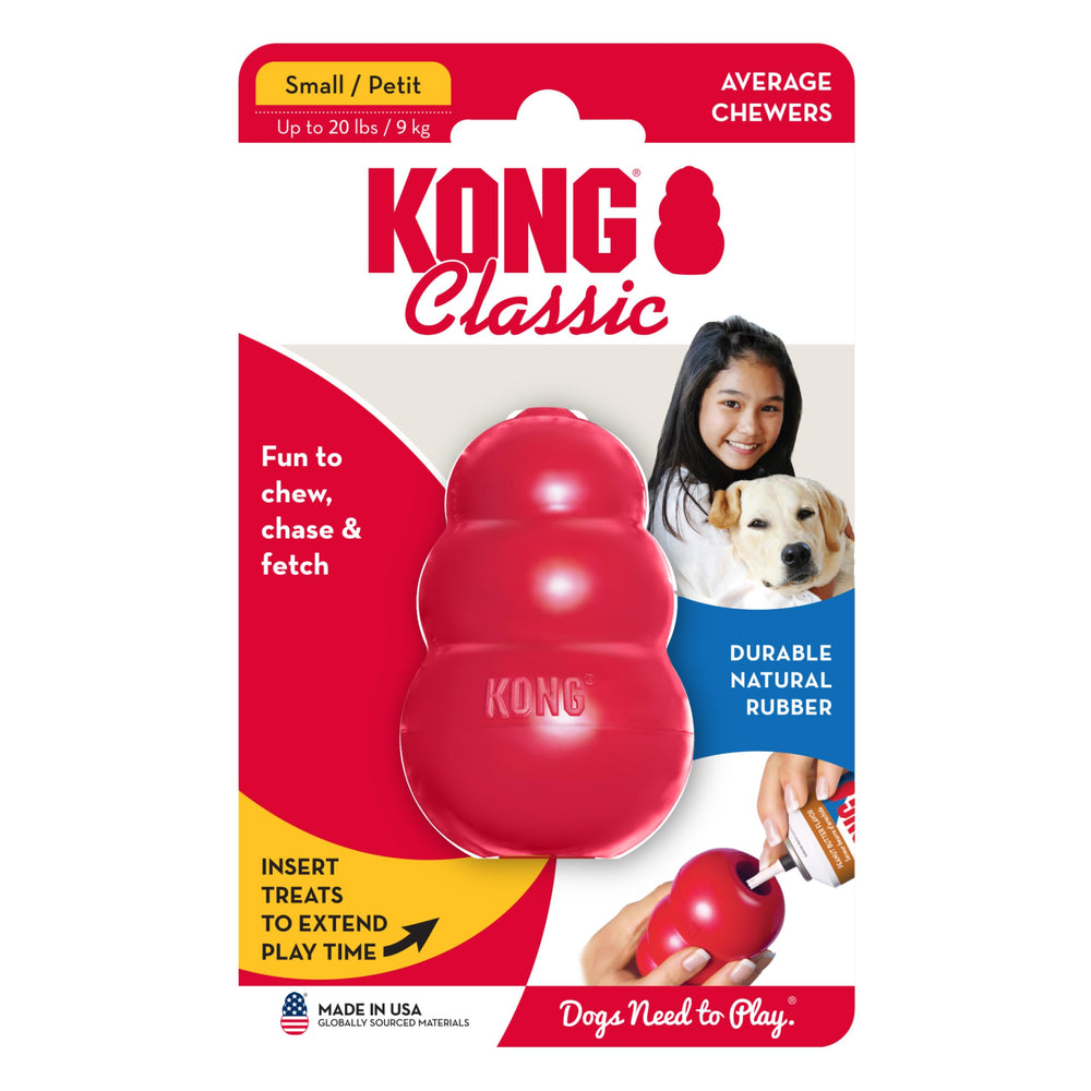 KONG Classic: solide et sûr pour des sessions de mastication quotidiennes.