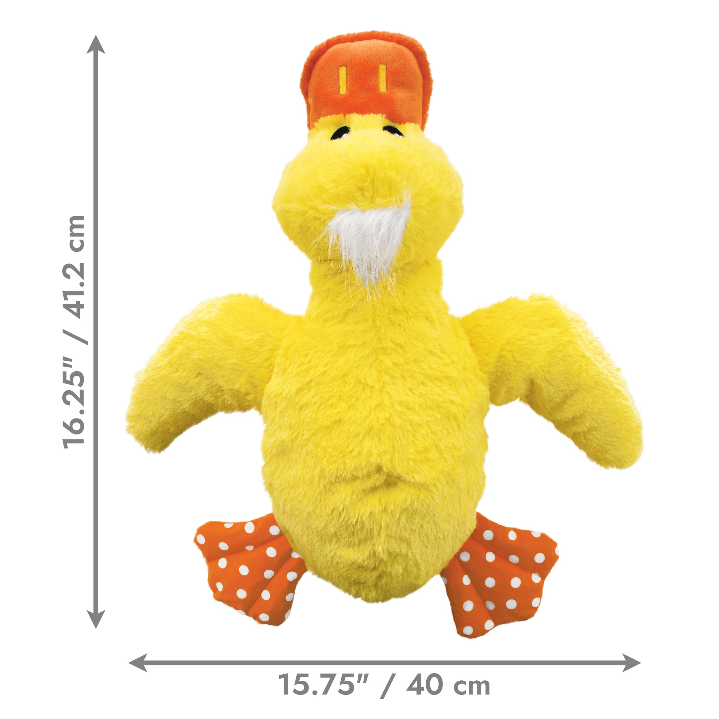 KONG Comfort Jumbo Canard-XL, sifflets intégrés, incitent le chien à jouer et à chercher.