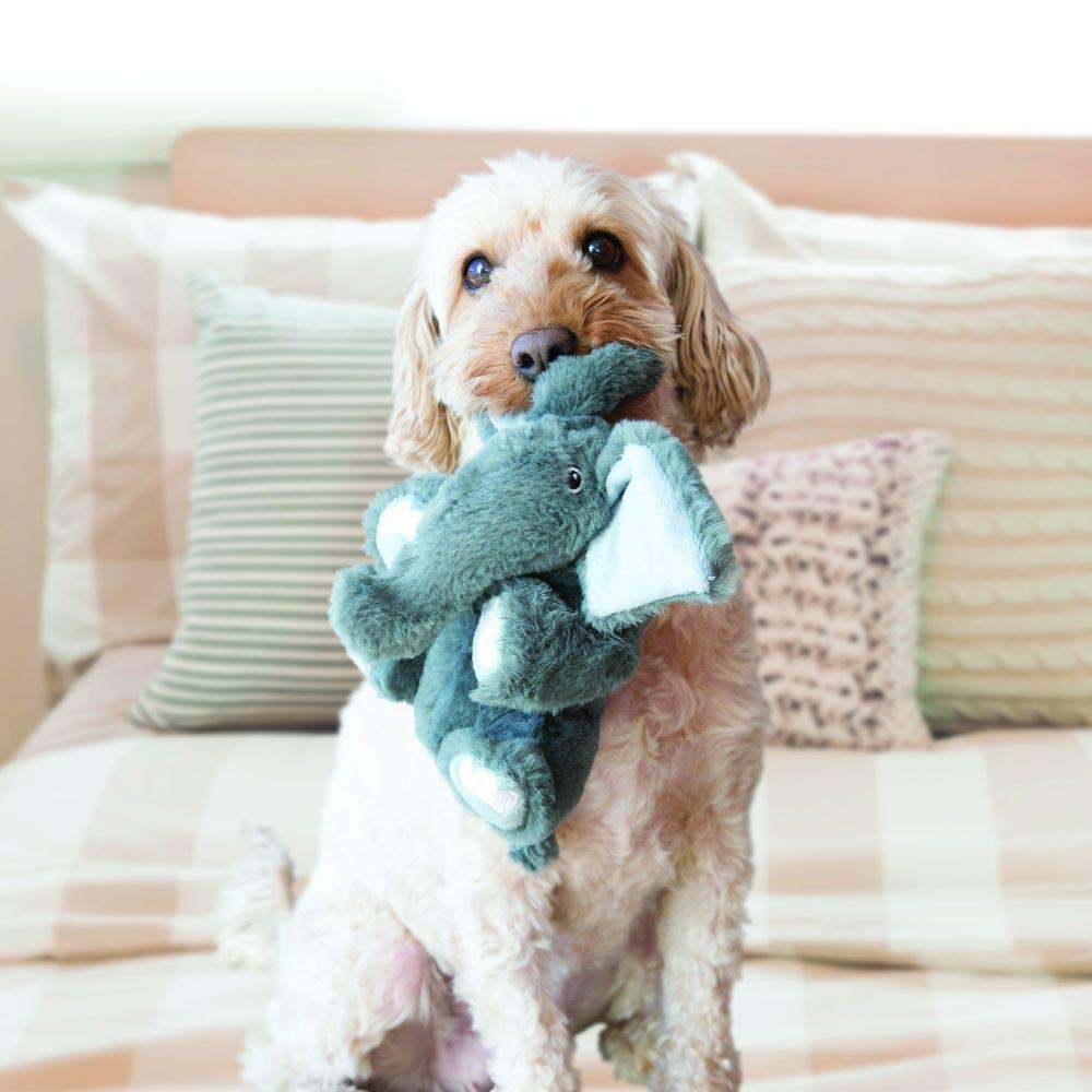 KONG Comfort Kiddos Éléphant – sifflet amovible pour des jeux silencieux.