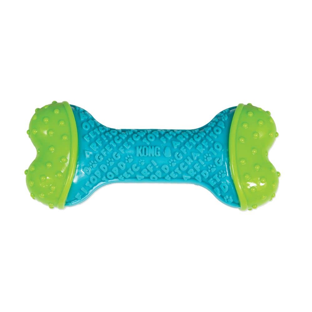 KONG CoreStrength Bone, corps-texturé, nettoie les dents pendant le jeu.