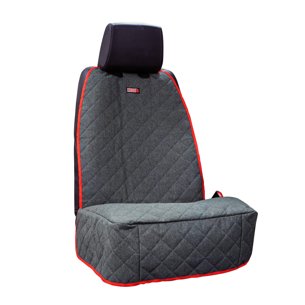 KONG couverture siège simple, gris et rouge, protège contre les salissures.