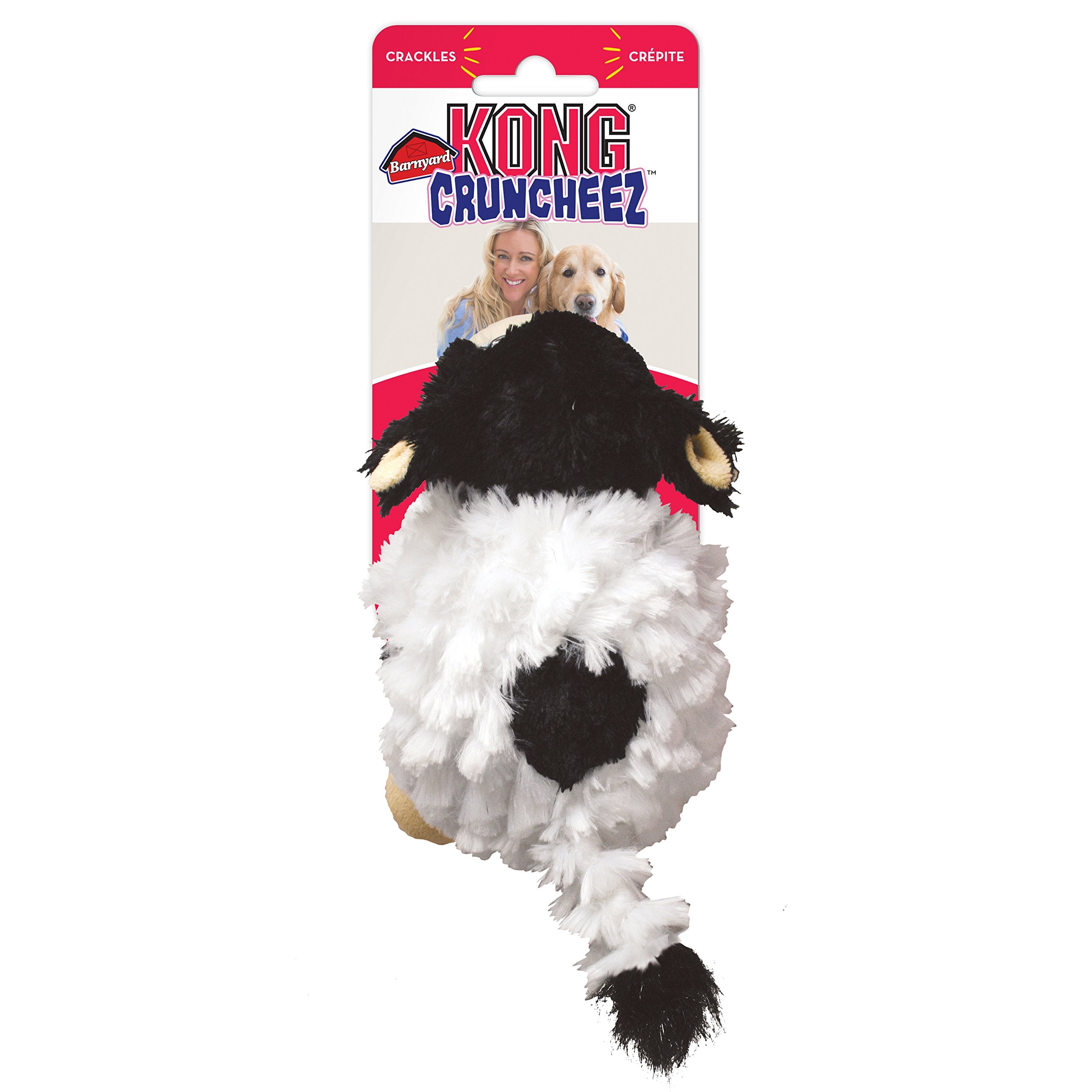 KONG Cruncheez Vache – clochette intégrée pour jeu plus vivant.