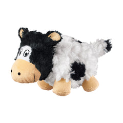 KONG Cruncheez Vache – peluche douce pour câlins et jeux interactifs.